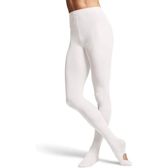 BLOCH Women's Ladies contoursoft adaptatoe Tights, White, Large/X-Large