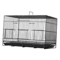 thumbnail image 3 of Jaula de viaje para pájaros con diseño plegable portátil, comederos para loros, asa superior, bandeja extraíble, soporte de madera, adecuada para pája negro 58x402x455cm, 3 of 7