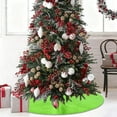 thumbnail image 5 of Fmbmuo Green Christmas Tree Skirt 30.71 Inch Plain Color Christmas Decorations, Polyester Festive Rustic Vintage Tree Skirt and Complete Your Holiday Decor, 5 of 5