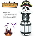 thumbnail image 2 of Gymax 8 ft Inflatable Pirate Barrel Halloween Decoration w/ Built-in LED Lights, 2 of 9