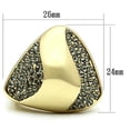 thumbnail image 2 of Luxe Jewelry Designs Women's Gold Ion Plated Ring with Top Grade Crystals Black Diamond - Size 5, 2 of 4