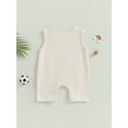 thumbnail image 4 of Bagilaanoe Newborn Baby Girl Boys Jumpsuit Shorts Sleeveless Bodysuit 3M 6M 12M 18M 24M Infant Summer One Piece Romper, 4 of 9