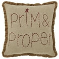 thumbnail image 2 of VHC Brands Connell Prim & Proper Decorative Filled Throw Pillow, Connell Collection, Burgundy Accent Pillow for Couch Sofa Living Room, 12x12, 2 of 3