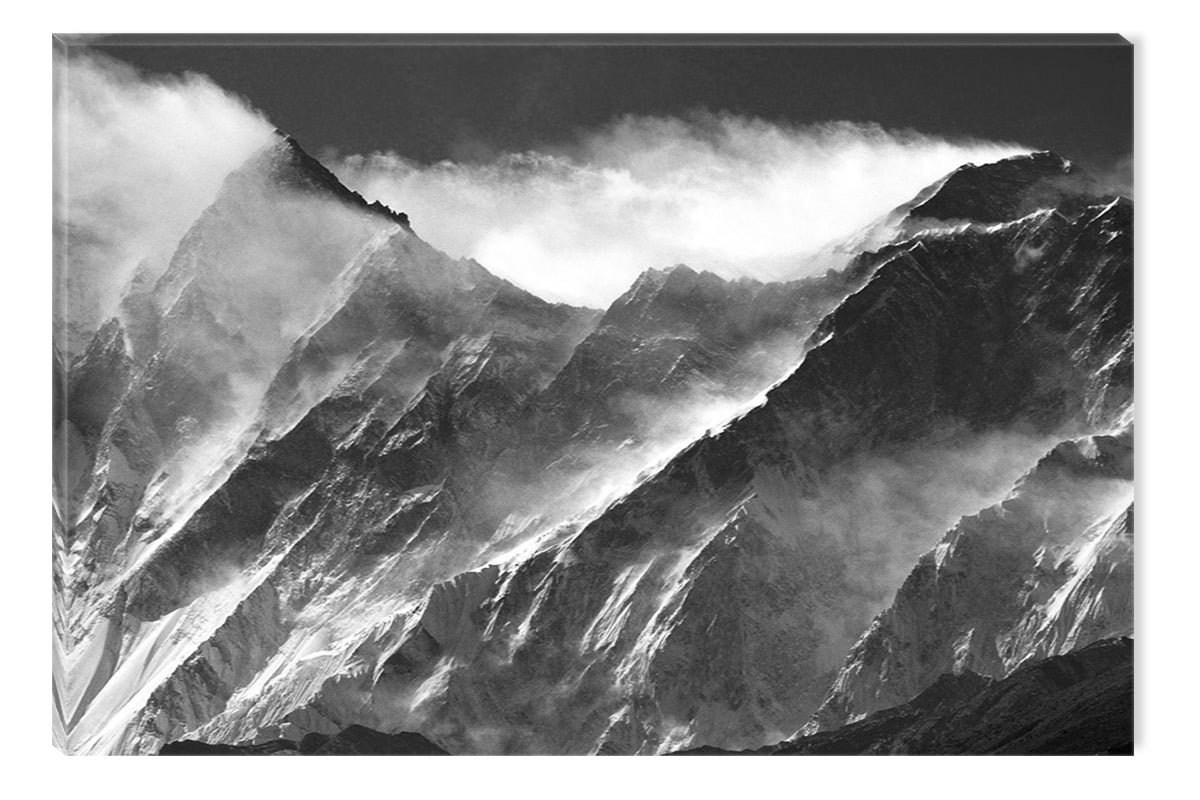 Startonight Canvas Wall Art Black and White Abstract Himalaya Mountains ...