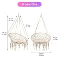 thumbnail image 5 of Beige Hammock Chair with Hardware, Max 350 Lbs Strength, for Outdoor, Balcony & Bedroom Use, 5 of 7