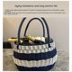 thumbnail image 4 of Cesta Pequeña de Picnic Al Aire Libre Azul y , Cesta de Compras, Cesta de Recolección, Cesta de Regalo, Cesta Portátil, 4 of 5