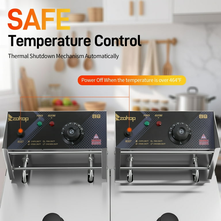 Ktaxon Heavy Duty Commercial Electric Deep Fryer with Dual Baskets