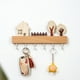 thumbnail image 2 of Gancho de madera para colgar llaves | Instalación sin taladros para entrada y dormitorio | Decoración con diseño de animales de dibujos animados para habitación infantil y guardería, 2 of 7