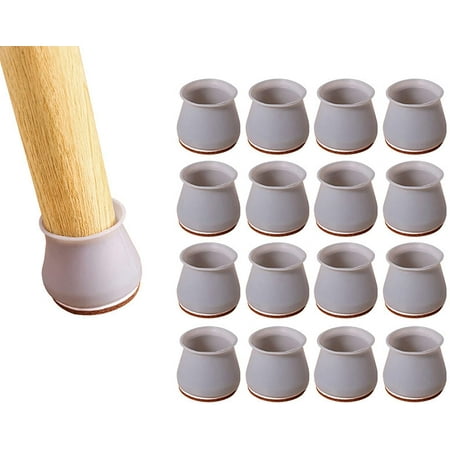 16pcs Furniture Protection Cover Silicone With Felt Pads Chair Leg Floor Protectors Non Slip Table Caps Foot Rack Size Roundcolor Gray Canada Felt Pads Chair Leg Floor Protectors, What Is Furniture Felt Pads Called