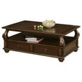 thumbnail image 1 of ACME Amado Rectangular 4-Drawer Wooden Coffee Table with Open Shelf in Walnut, 1 of 5