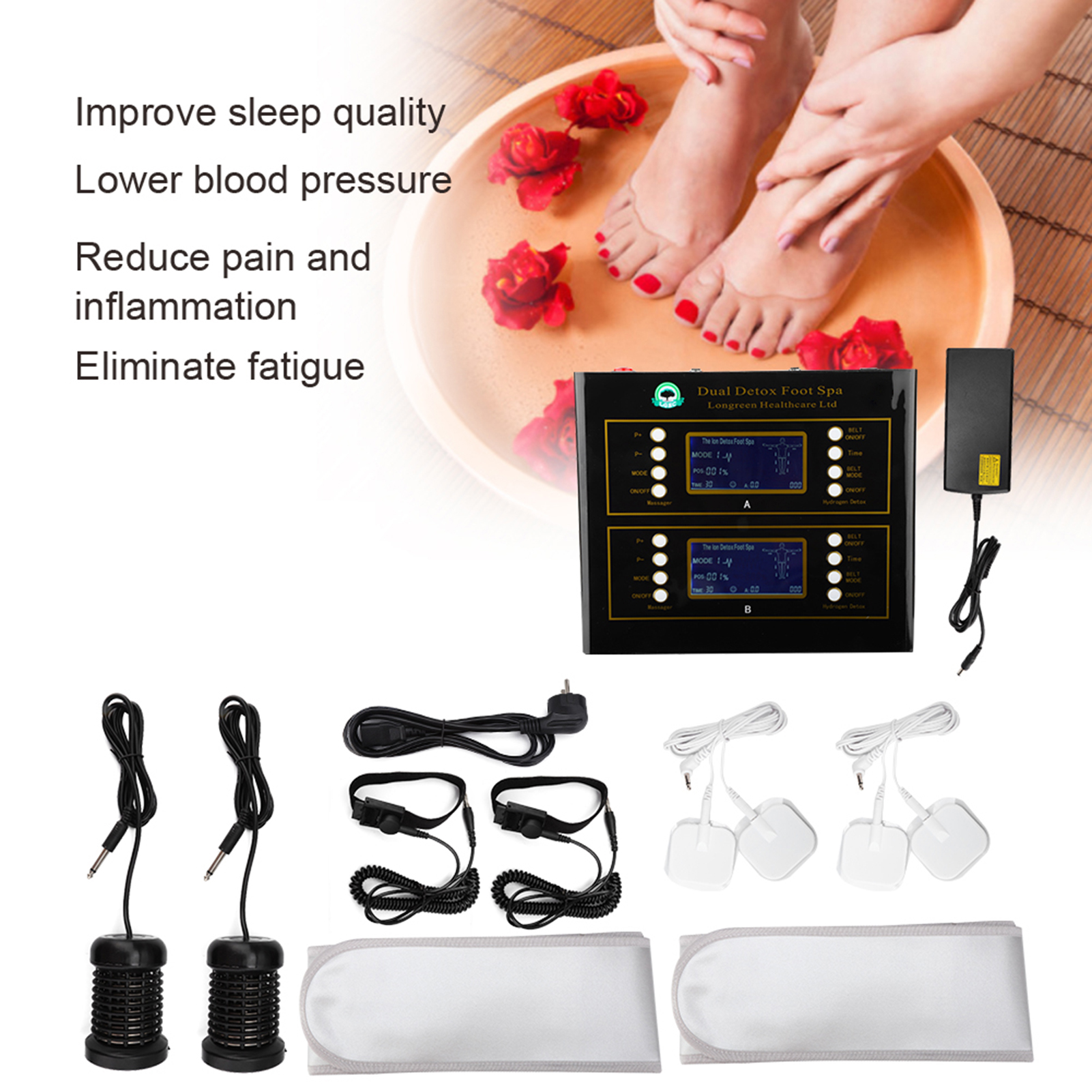 FAGINEY Negative Ion Ionic Detox Foot Bath Ion Cell Cleanse Machine