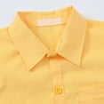 thumbnail image 4 of NIEWTR Boys Oxford Dress Shirt Long Sleeve Classic Button Down Solid Color Shirt for Uniform Church and Special Family Events（A-Yellow,7-8 Years), 4 of 9