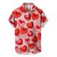 thumbnail image 3 of Camisas casuales con estampado de amor en 3D para hombre, camisa de playa de estilo hawaiano de manga corta a la moda, ropa de gran tamaño para hombre, 3 of 5
