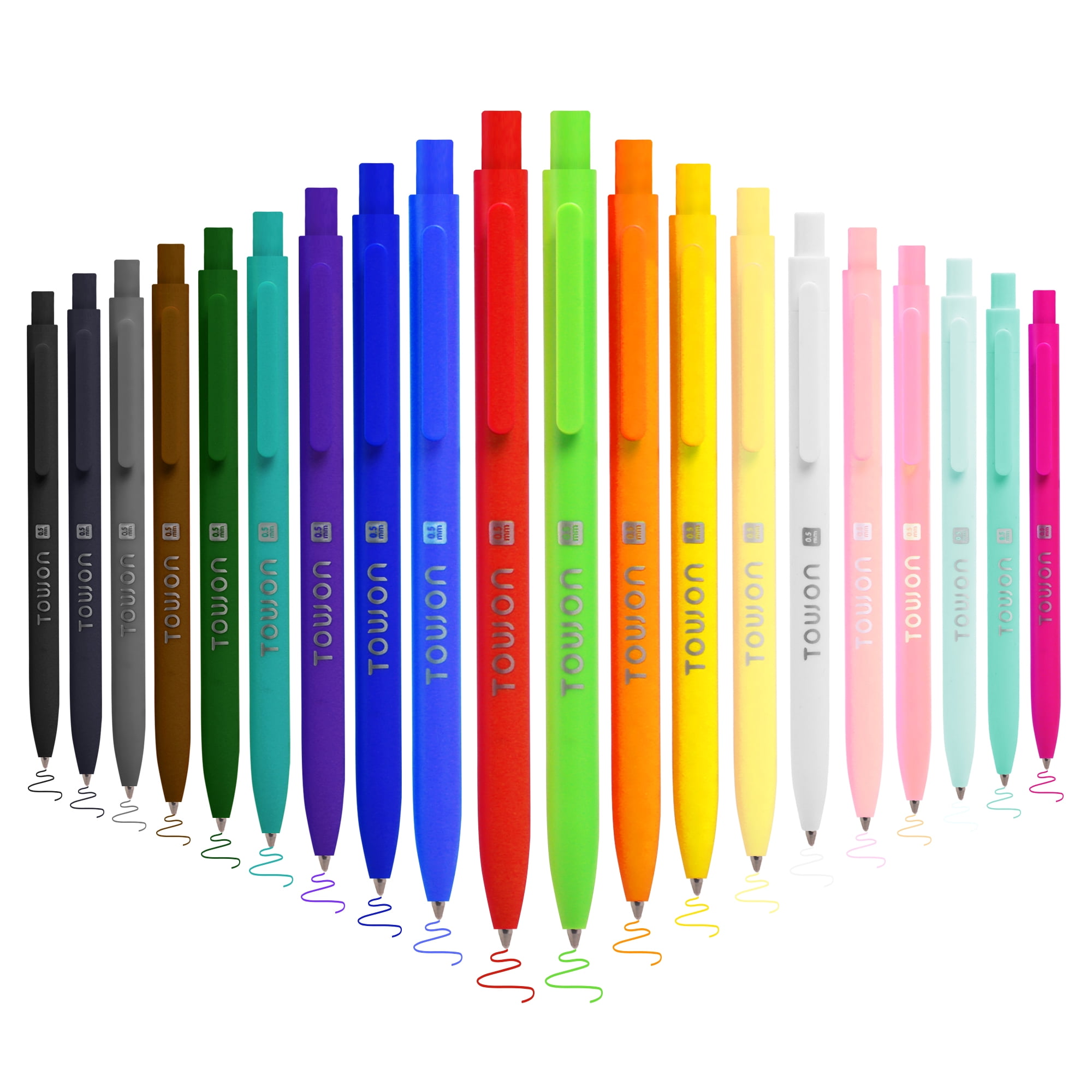 Comfortable Writing Pens Set Metal Retractable Pretty Journaling Pens for Note Taking School Supplies for Adults and Kids 9pcs