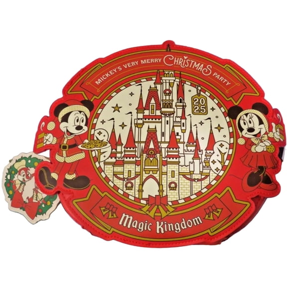 Disney Parks Mickey's Very Merry Christmas Party Loungefly Backpack Bag