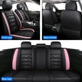 thumbnail image 2 of WILLJOY Black and Pink, Waterproof, Leather, Seat Covers, 5 Pieces, 2 of 15