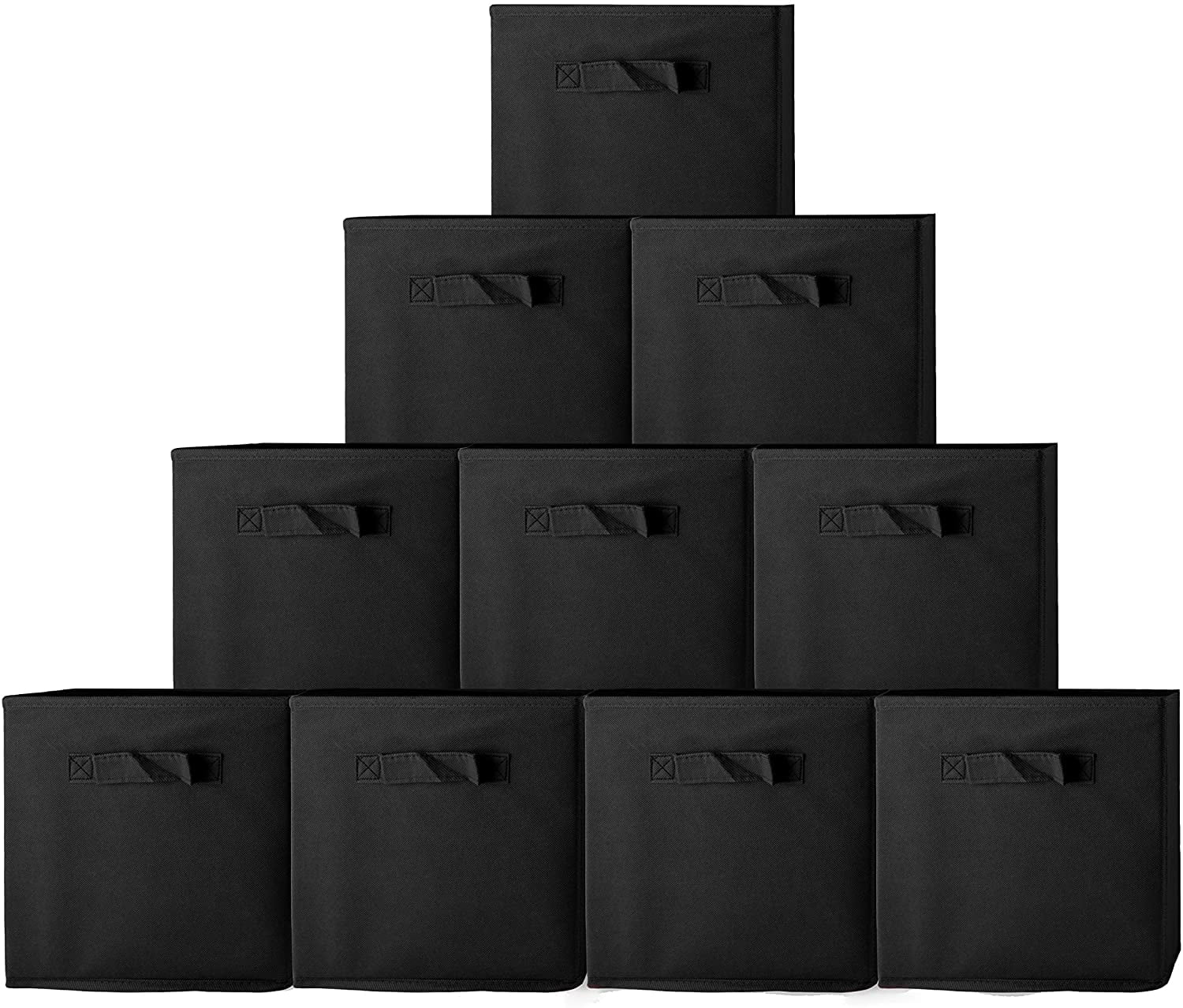 Rack Furniture 10" Fabric Storage Bin (Pack of 10) (Hunter Green