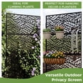 thumbnail image 6 of FOOWIN Outdoor Metal Privacy Screen Galvanized Decorative Screen, Black, 6 of 9