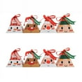 thumbnail image 2 of 10pcs Triangle Christmas Paper Box Santa Claus Cookies Candy Gift Packaging Box, 2 of 4