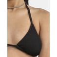 thumbnail image 2 of No Boundaries Women's Crinkle Triangle Bikini Top, Sizes XXS-XXL, 2 of 5
