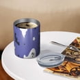 thumbnail image 3 of 12oz Coffee Tumblers Halloween Ghosts Bats Stars and Boo Stainless Steel Vacuum Insulated Travel Tumbler Coffee Cups Mug with Lid and Straw with Cleaning Brush for Cold & Hot Drinks, 3 of 5