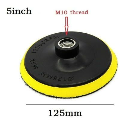 

5inch 125mm Hook and Loop Buffing Pad Rotary Backing Pad M10/M14 Drill Adapter