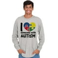 thumbnail image 5 of I Love Someone with Autism Puzzle Long Sleeve TShirt Men Women Brisco Brands L, 5 of 6