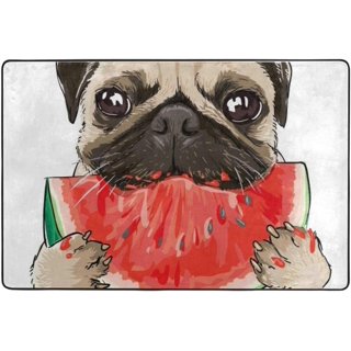 Funny Pug In Sunglasses Eating Watermelon Sport Gift Polo Shirt