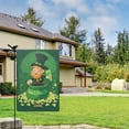 thumbnail image 2 of St. Patrick's Day Garden Flag Irish Holiday Outdoor Flag Shamrocks Leprechaun Elf Yard Flags 12.5''×18''Linen Vertical Double Sided House Flag for Home,Spring Holiday Decor, 2 of 4