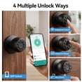 thumbnail image 2 of Fingerprint Door Lock, 4-in-1 Smart Door Knob with Keypad, App & Key, Auto Lock, 3 Smart Modes, Keyless Entry for Bedroom, Apartment, Home Office, 2 of 14