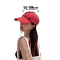 thumbnail image 6 of KMYY Women Baseball Hat Long Brim Face Letter Embroidery Empty Top Fasten Tape Sunscreen Adjustable Solid Color Sports Peaked Hat Headwear Gift, 6 of 8