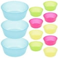 thumbnail image 1 of LEEYNEER Baby Bowls Food Prep Plastic Snack Storage Small Stackable Tableware Translucent Pp 12 Pcs, 1 of 6