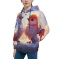 thumbnail image 2 of Kdxio Heart Sky Bird Couple Pattern Boys Athletic Unisex Boys Girls Hoodie with Pocket Sweatshirts-Medium, 2 of 6