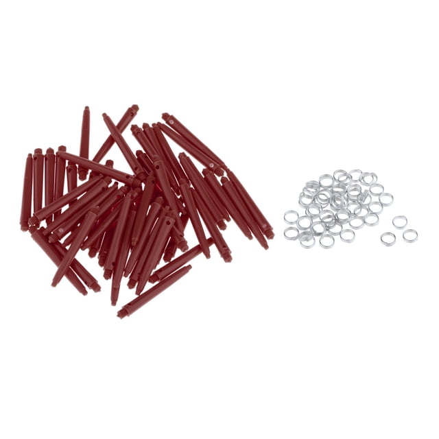 50x Flechas De Dardos Accesorios De Dardos 2BA Con Anillos De Protección 45 Mm Rojo Sunnimix flechas de dardos