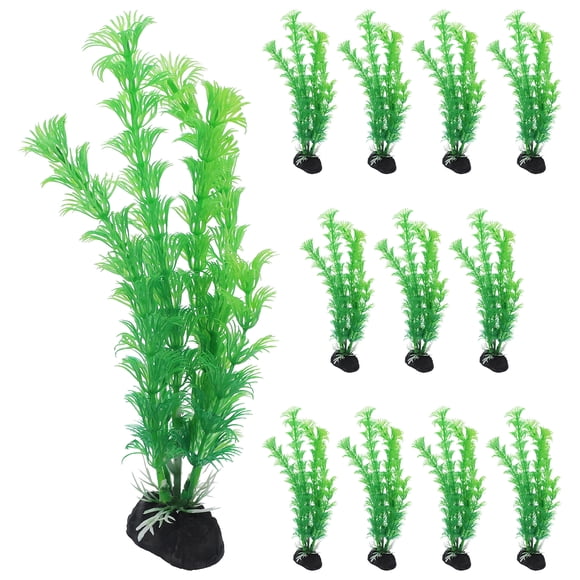 KAKOWELY 12 plantas artificiales de plástico para acuario, paisajismo, pecera, decoración.
