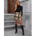 thumbnail image 3 of Zeagoo Women's Skirt Casual Mini Skater Skirt Stretchy High Waist Flared Pleated A Line Basic Versatile Skirt, 3 of 6