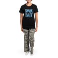 thumbnail image 4 of CafePress - Shark Bait Pajamas - Women's Short Sleeve Print T-Shirt and Pants Dark Cotton Pajama Set, 4 of 7