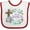 White and Red, variant on Inktastic Easter He Has Risen with Cross and Flowers Boys or Girls Baby Bib