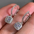 thumbnail image 6 of K-KED Cubic Zircon Drop Hoop Earring Gift Women 925 Silver Filled Wedding Jewelry-Rose Gold, 6 of 8