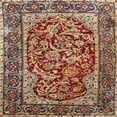 thumbnail image 1 of Ahgly Company Machine Washable Indoor Square Traditional Saffron Red Area Rugs, 4' Square, 1 of 7