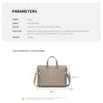 thumbnail image 4 of URSOFINE Women's Waterproof Laptop Tote Bag 16 Inch - Lightweight Nylon Work Briefcase with Luggage Strap & Multi-Compartment Organizer for Daily Commute & Travel, Khaki, 4 of 7