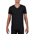 thumbnail image 2 of Gildan Soft Style V-Neck Black, 2 of 2
