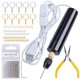 thumbnail image 1 of Juegos de Taladros EléCtricos de Resina de 74 Piezas, con Abrazadera de 3 Mordazas, Aplicable una un Rango de PerforacióN MáS Grande (0-3 Mm), Kit para Hacer Llaveros, 1 of 5