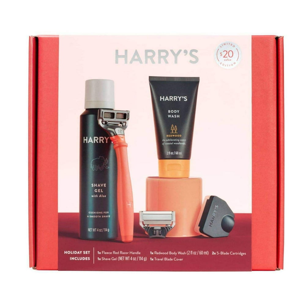 Harry’s Holiday Gift Set with Limited Edition Fleece Red Truman Razor