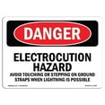thumbnail image 1 of SignMission OS-DS-A-1218-L-1838 12 x 18 in. OSHA Danger Sign - Electrocution Hazard Avoid Touching, 1 of 1
