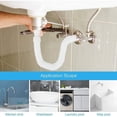 thumbnail image 5 of Manguera de drenaje de agua Laklulu, sifón de lavabo más 4 abrazaderas de manguera aptas para lavabos y fregaderos de lavavajillas, la manguera de drenaje del lavavajillas utiliza un diseño, 5 of 5
