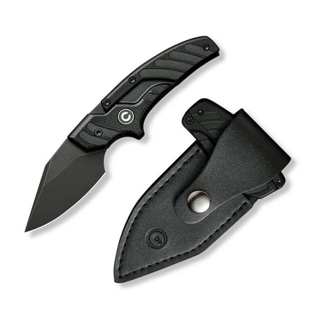 CIVIVI Typhoeus Fixed Blade Knife with Leather Sheath 2.27 Swedish 14C28N Blade G10 Handle C21036-1