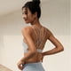 thumbnail image 2 of Chaleco de yoga, ropa interior deportiva con cinturón fino y almohadilla para el pecho para mujer, 2 of 5