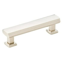 3.5 in. Art Deco Cabinet Pull, Satin Nickel