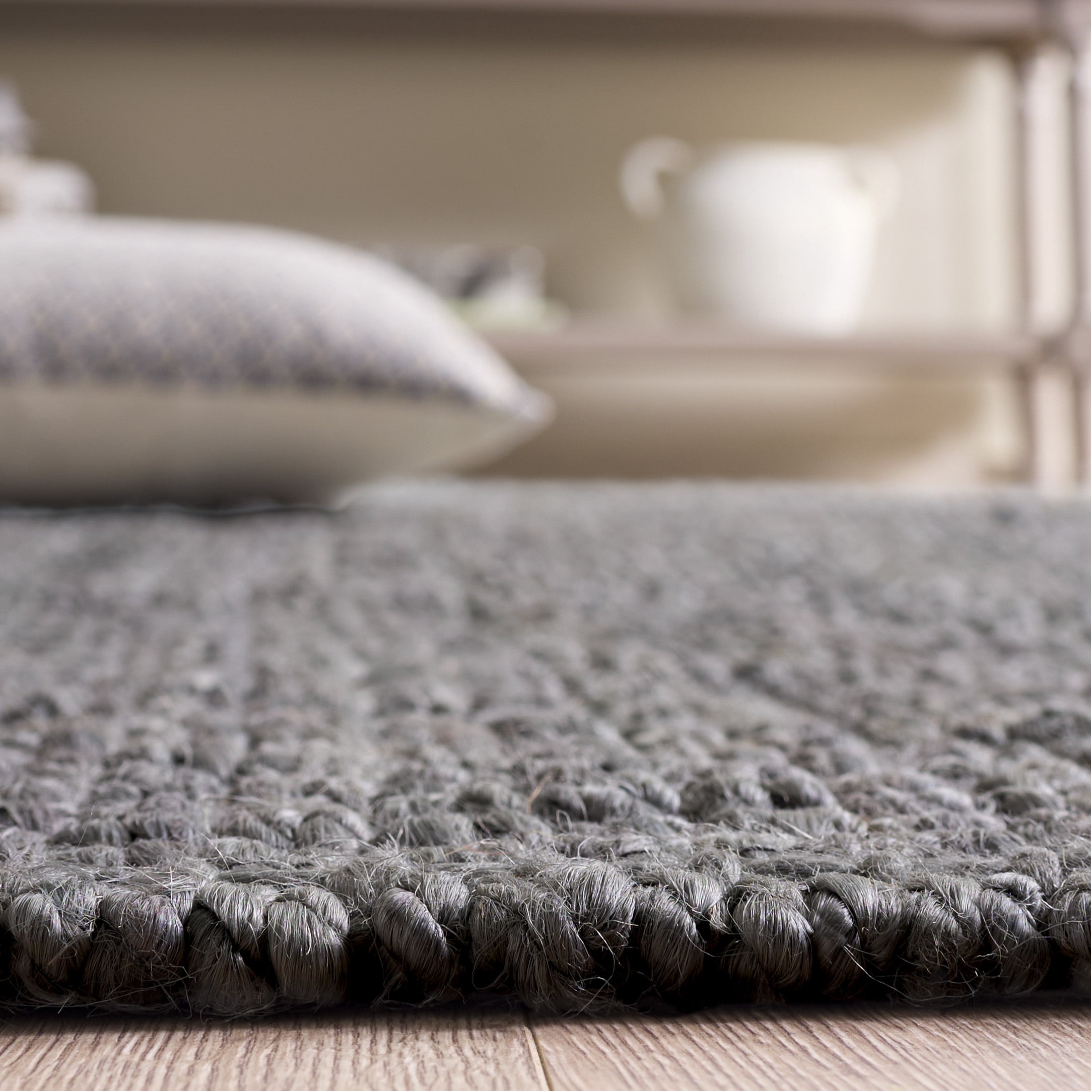 Safavieh Natural Fiber Delmar Solid Area Rug, Light Gray, 3' x 5'